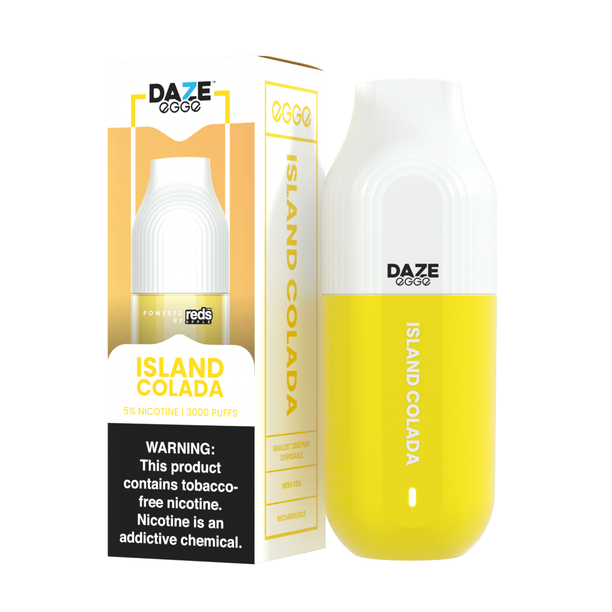 7 Daze Disposable Vape Island Colada 7 Daze Egge Disposable Vape (5%, 3000 Puffs)