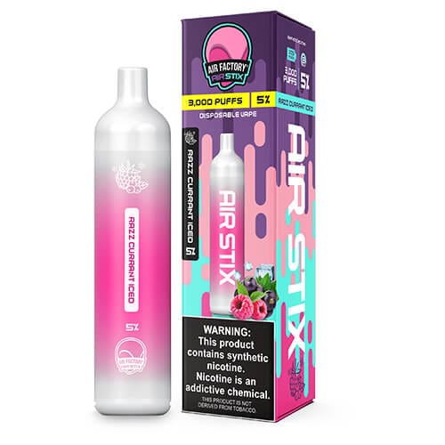 Air Factory Disposable Vape Razz Currant Iced Air Factory Air Stix 3000 8ml TF Disposable Vape