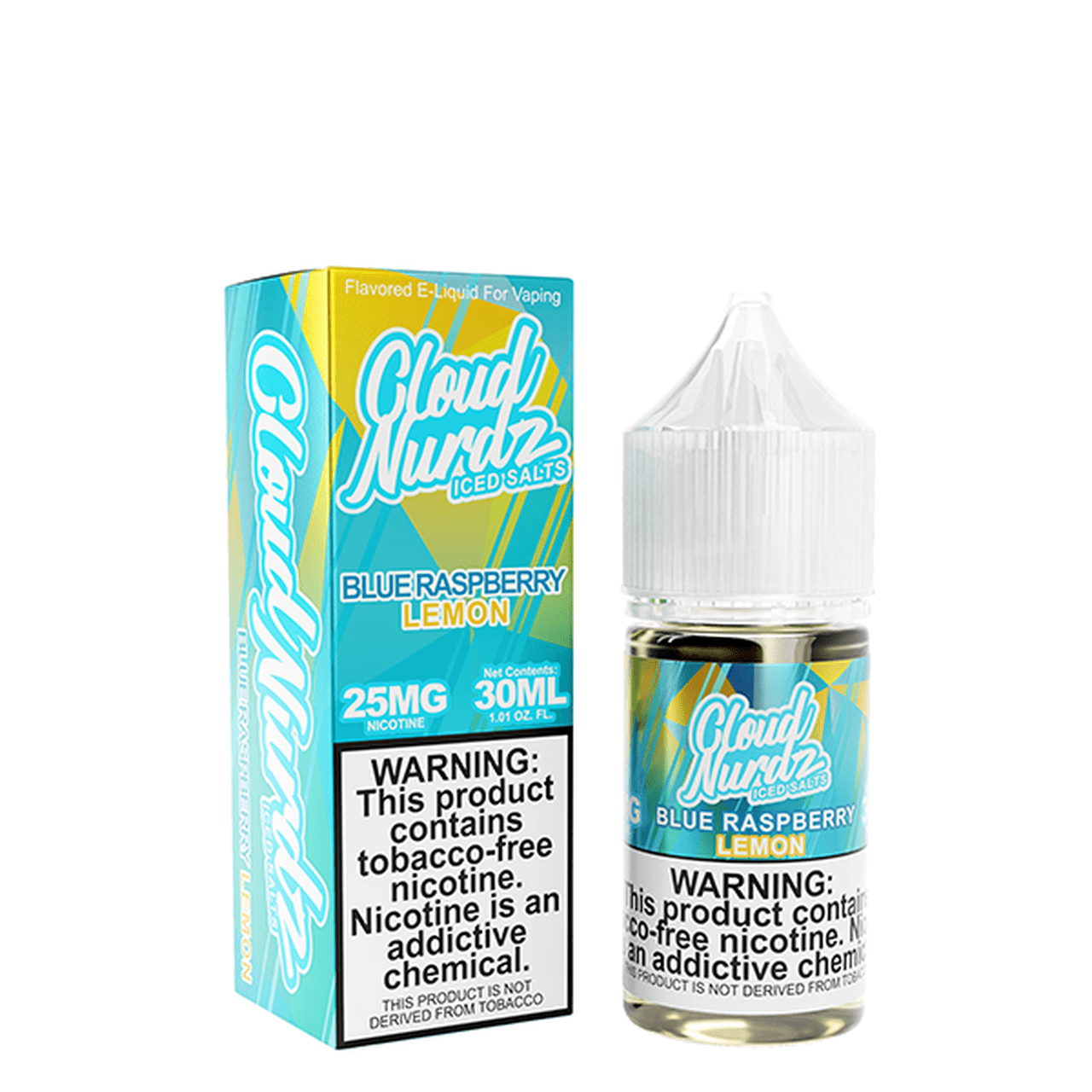 Cloud Nurdz Juice Blue Raspberry Lemon Iced 30ml TF Nic Salt Vape Juice - Cloud Nurdz