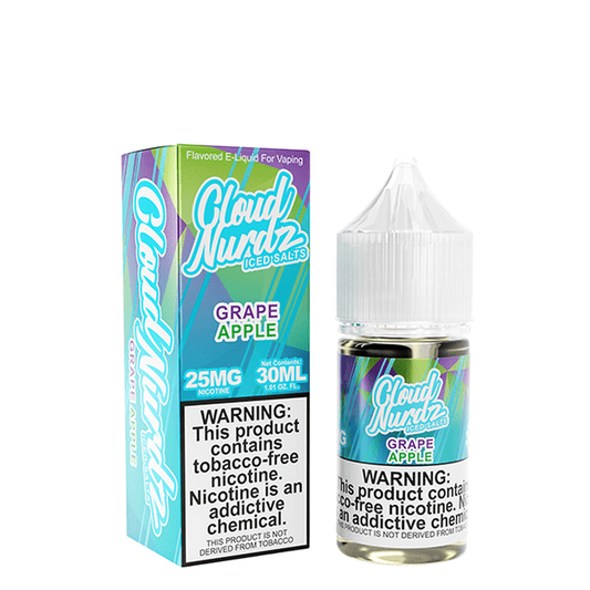 Cloud Nurdz Juice Cloud Nurdz Grape Apple Iced 30ml Nic Salt Vape Juice