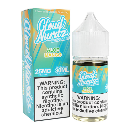 Cloud Nurdz Juice Cloud Nurdz Iced Aloe Mango TF 30ml Nic Salt Vape Juice