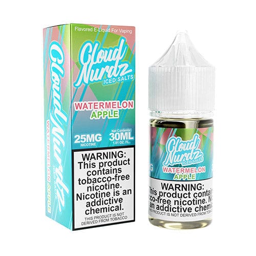 Cloud Nurdz Juice Cloud Nurdz Watermelon Apple ICED 30ml Nic Salt Vape Juice