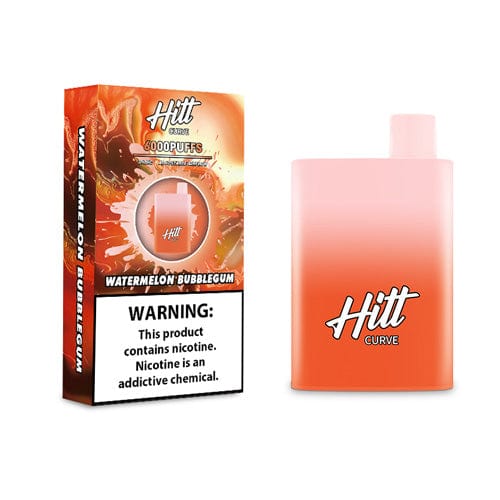 HITT Disposable Vape Watermelon Bubblegum Hitt Curve Disposable Vape (5%, 6000 Puffs)