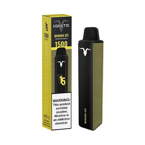 Ignite Disposable Vape Banana Ice Ignite V15 Disposable Vape (5%, 1500 Puffs)