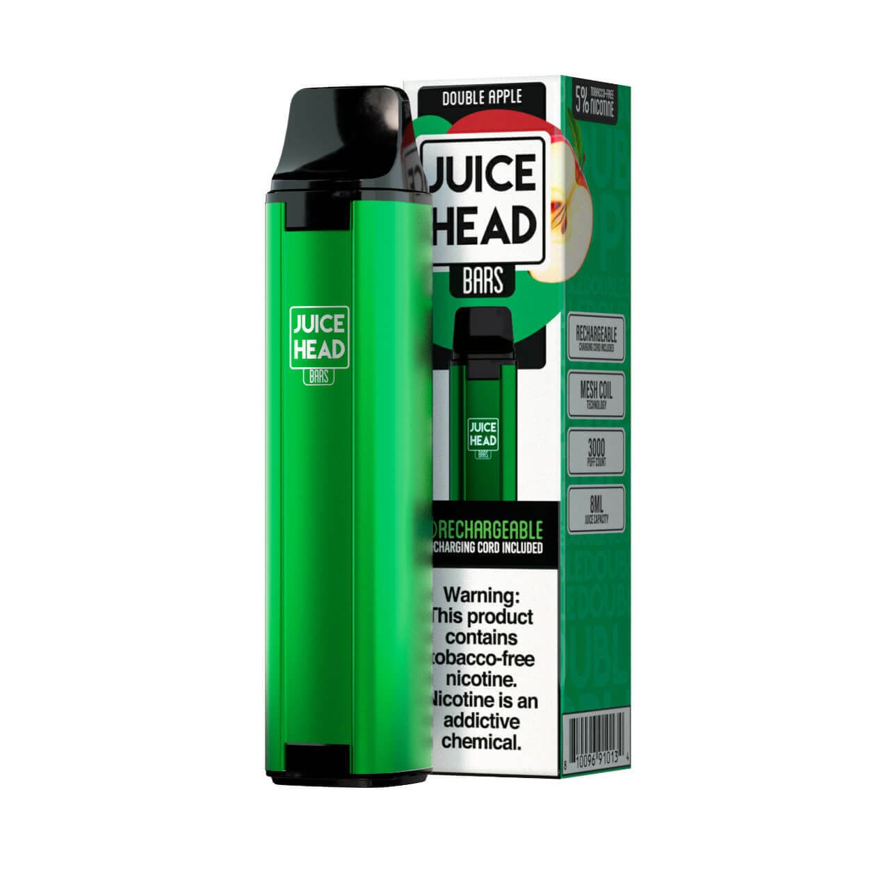 Juice Head Disposable Vape Double Apple Juice Head Bars Disposable Vape (5%, 3000 Puffs)