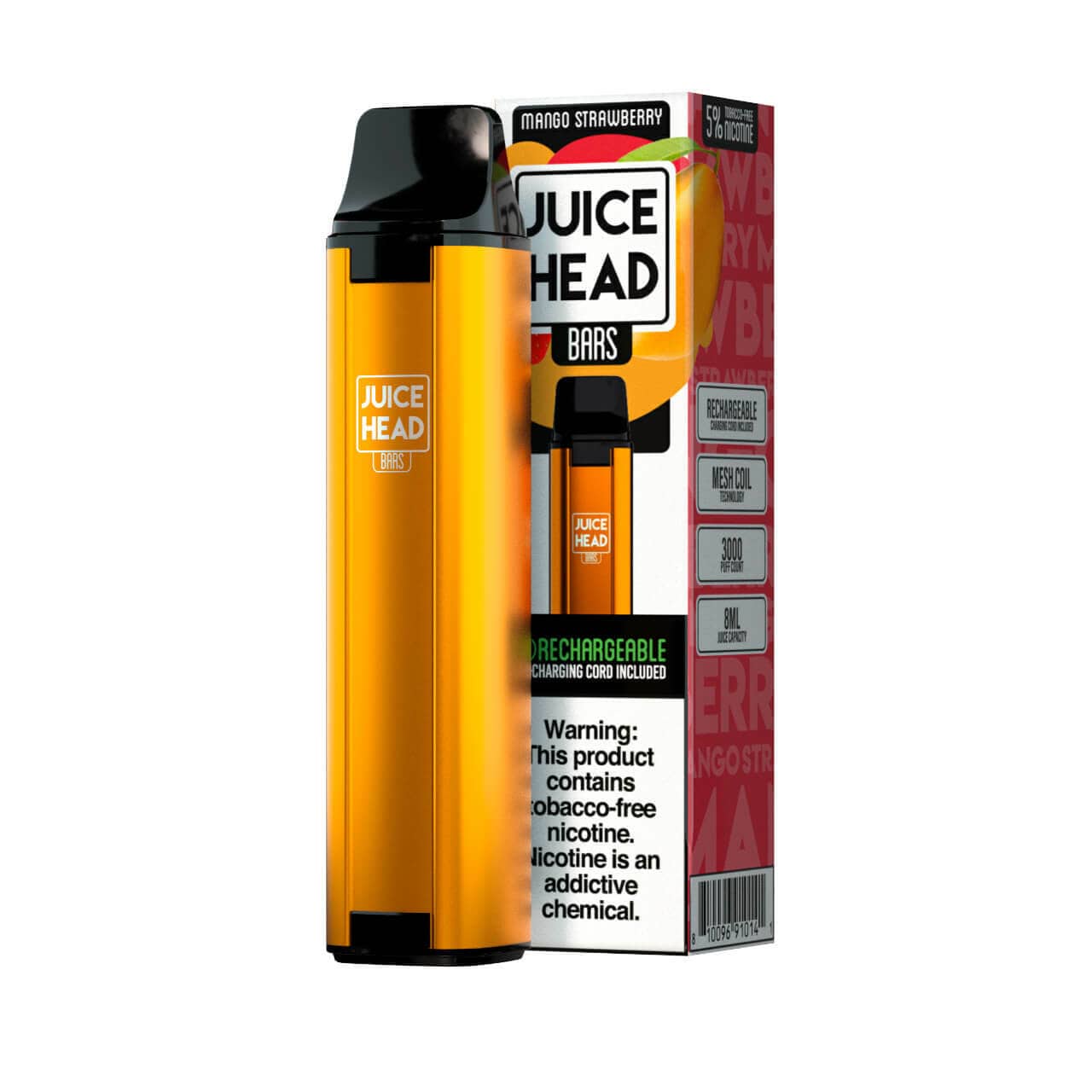 Juice Head Disposable Vape Mango Strawberry Juice Head Bars Disposable Vape (5%, 3000 Puffs)