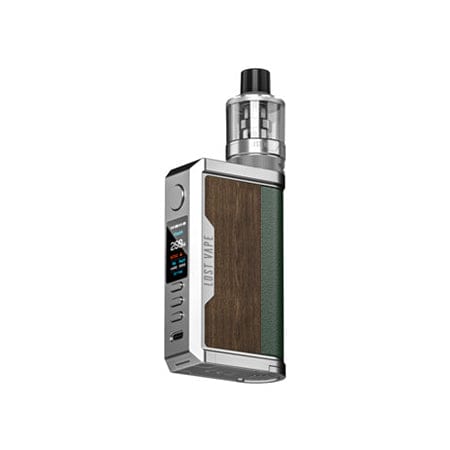 Lost Vape Kits SS Teak Wood Lost Vape Centaurus Q200 Kit w/ UB Max Tank