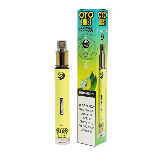 ORO Disposable Vape Banana Freeze Oro Twist Tank Disposable Vape