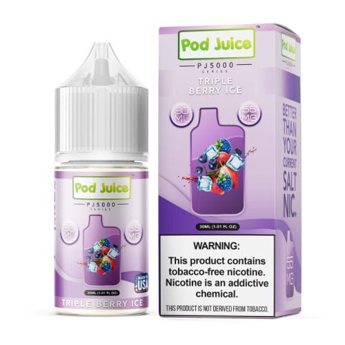 Pod Juice Juice Pod Juice Triple Berry Ice PJ5000 TF 30ml Nic Salt Vape Juice