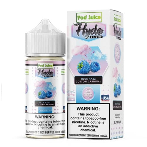 Pod Juice Juice Pod Juice x Hyde Blue Razz Cotton Carnival TF 100ml Vape Juice