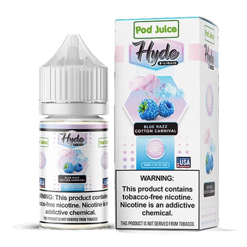 Pod Juice Juice Pod Juice x Hyde Blue Razz Cotton Carnival TF 30ml Nic Salt Vape Juice