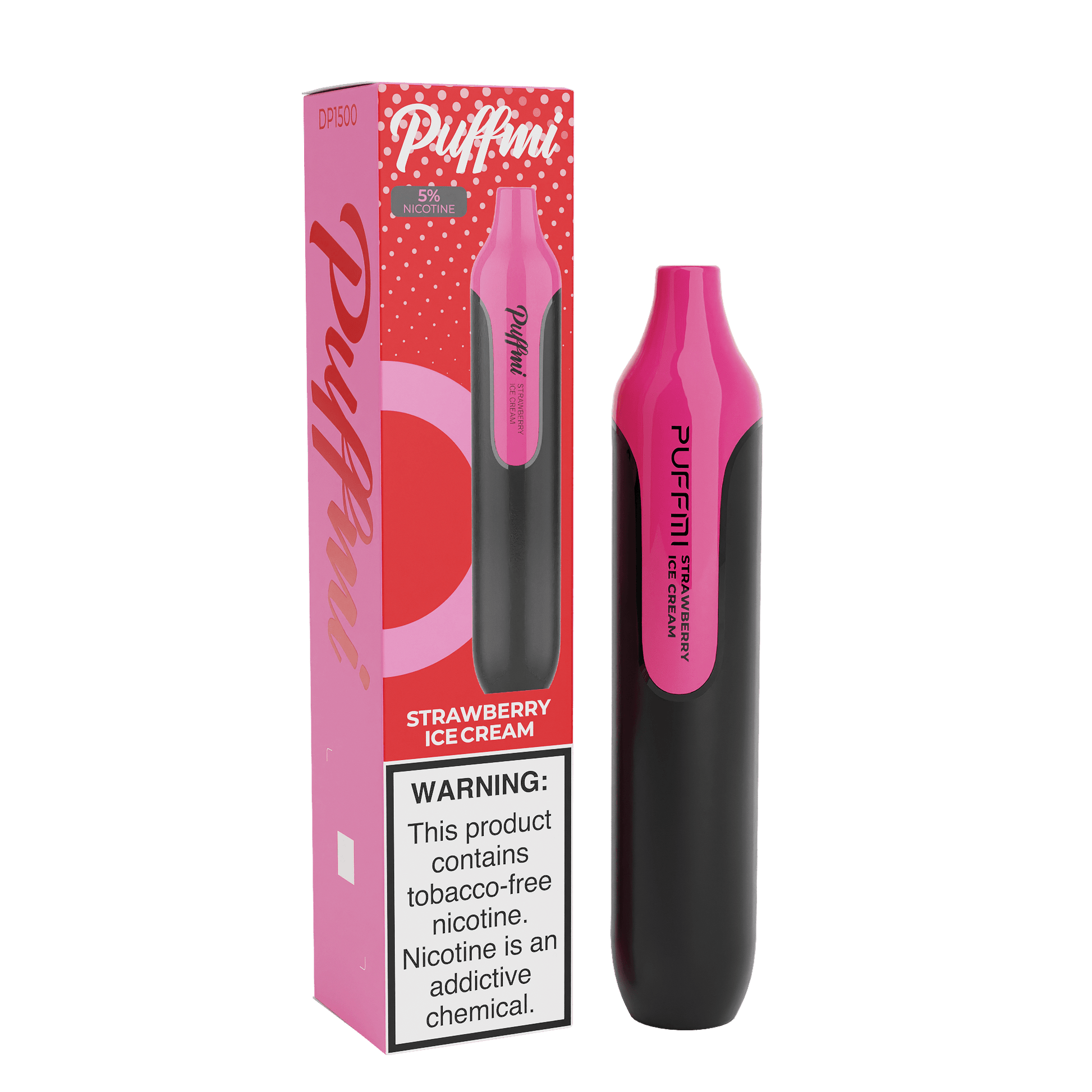 Puffmi Disposable Vape Strawberry Ice Cream Puffmi 1500 Disposable Vape