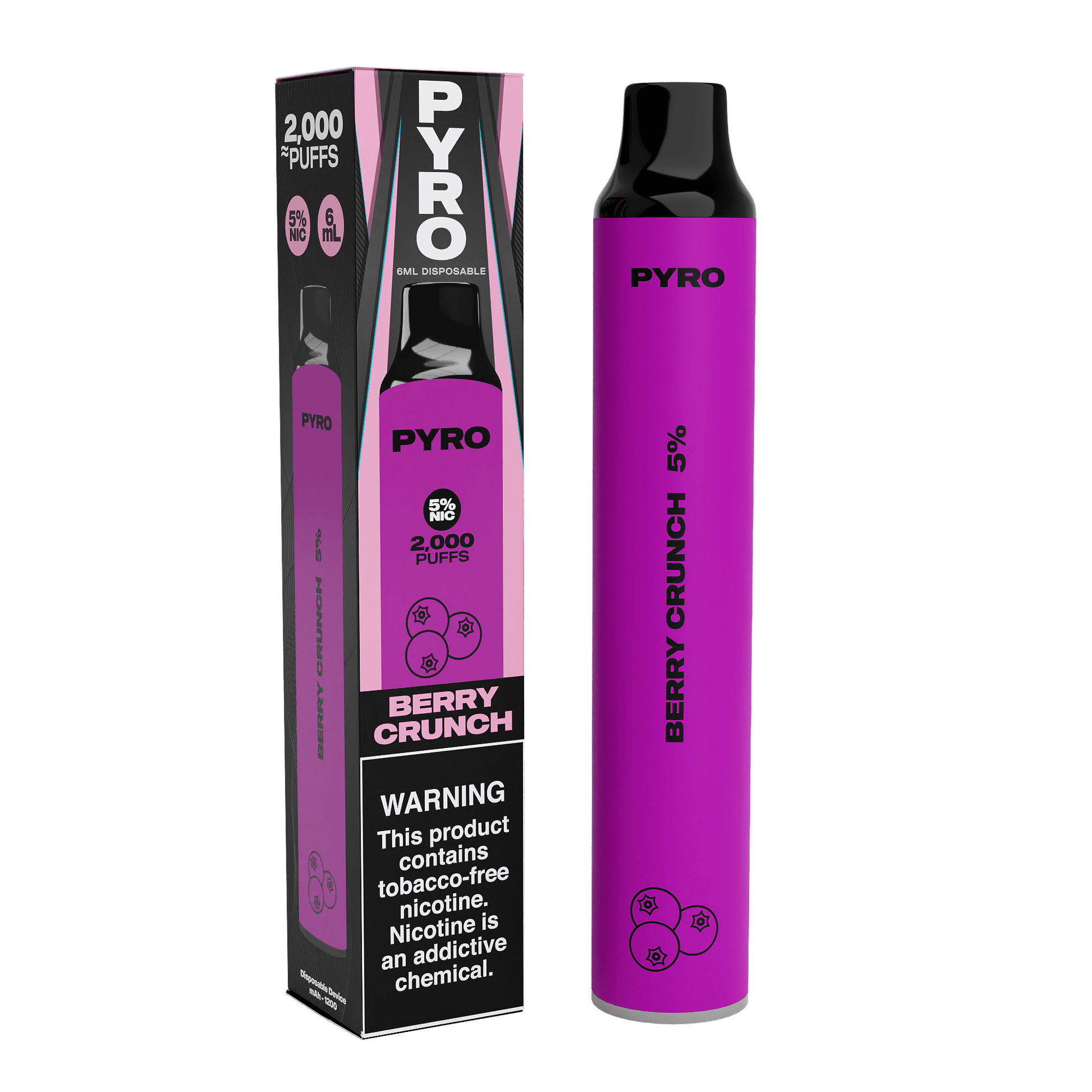 PYRO Disposable Vape Berry Crunch PYRO 2000 Disposable Vape