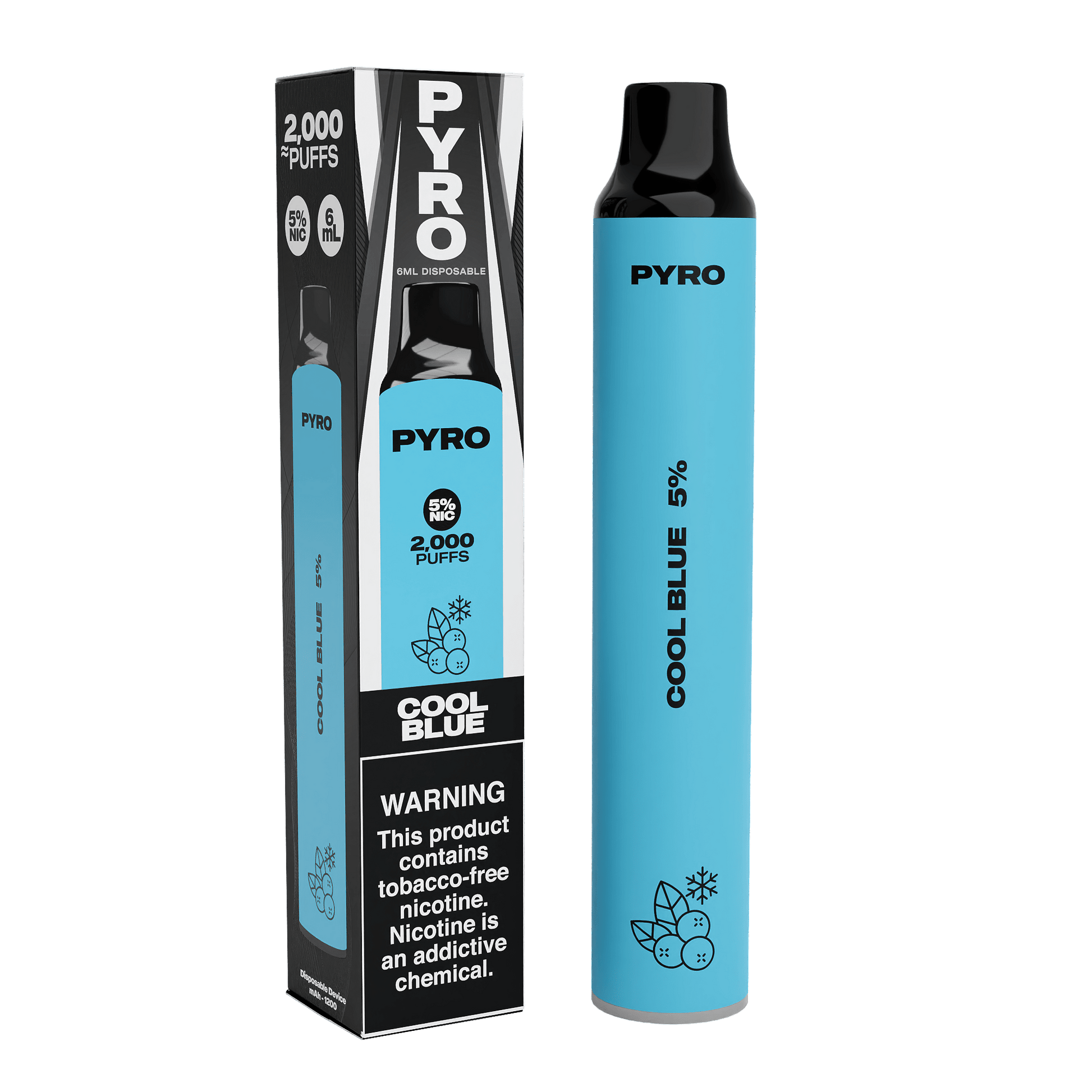 PYRO Disposable Vape Cool Blue PYRO 2000 Disposable Vape