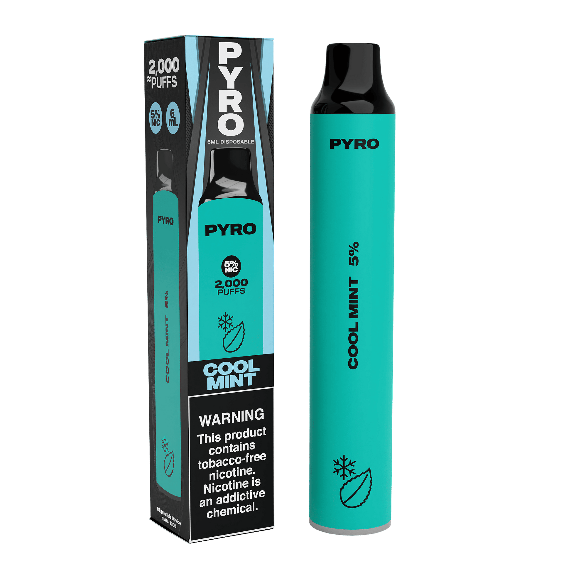 PYRO Disposable Vape Cool Mint PYRO 2000 Disposable Vape