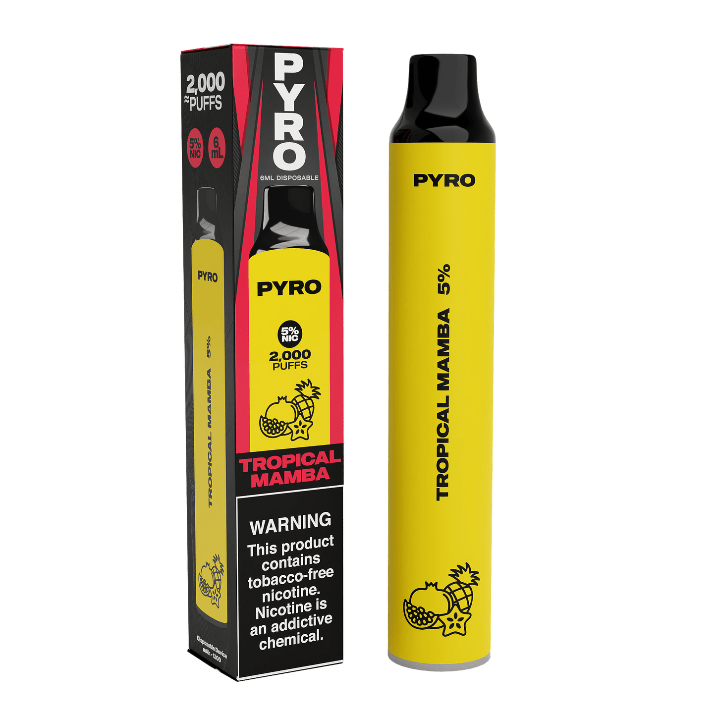 PYRO Disposable Vape Tropical Mamba PYRO 2000 Disposable Vape