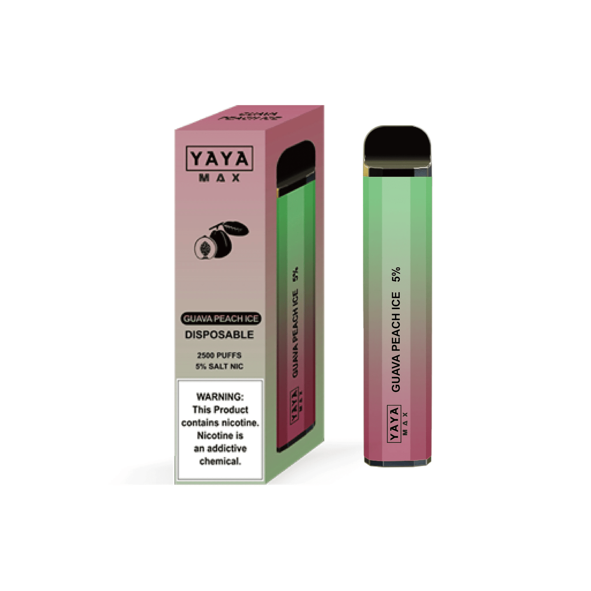 YAYA Disposable Vape Guava Peach Ice YAYA Max Disposable Vape (5%, 2500 Puffs)